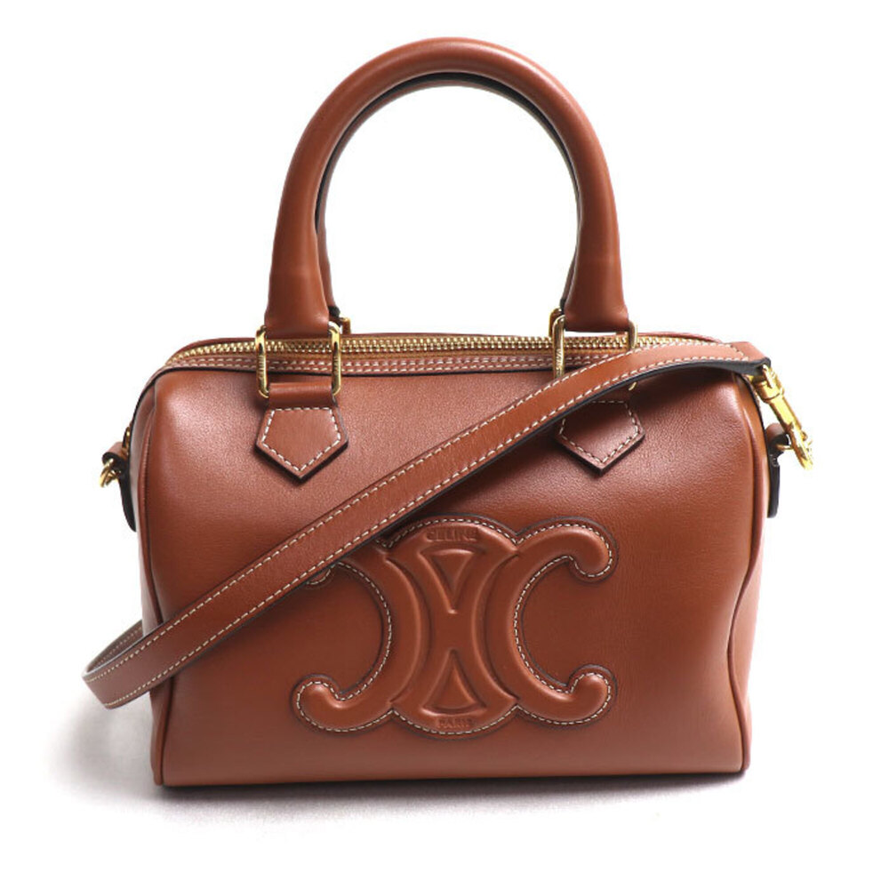 CELINE Cuile Triomphe Small Boston 2-Way Shoulder Bag, Brown, 113773DU3.04LU,...